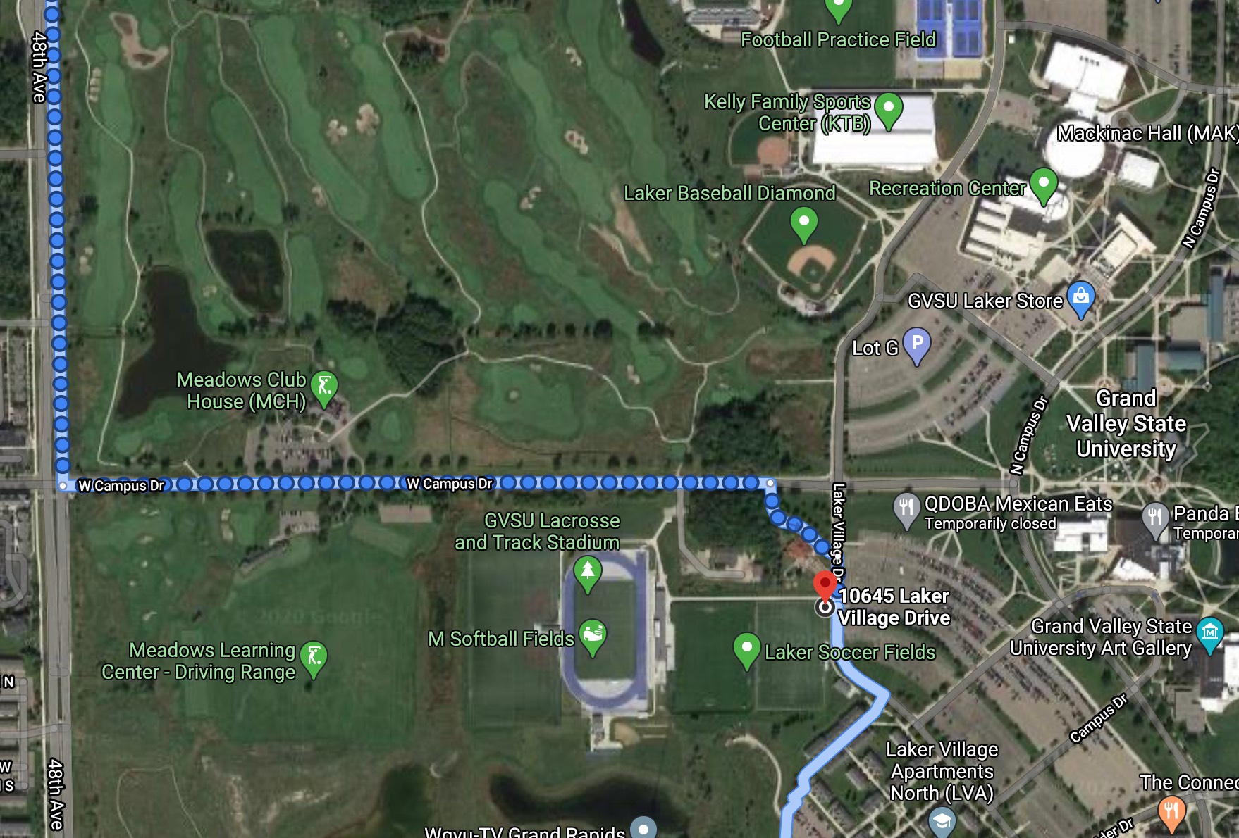 emergency access route the south complex field 1